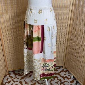 💥Ahni & Company Hand Painted/Printed Maxi Skirt Size Small